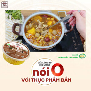 Sét Lẩu Lòng Bò Chợ Viềng Full Topping 4-5 Người Ăn Lẩu lòng bò chợ viềng