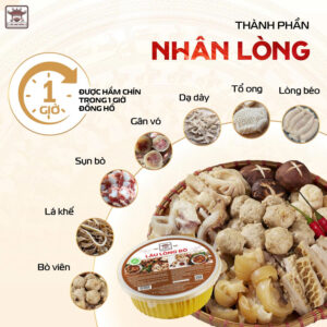 Sét Lẩu Lòng Bò Chợ Viềng Full Topping 4-5 Người Ăn Lẩu lòng bò chợ viềng