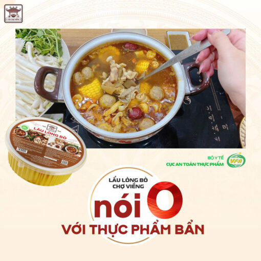 Lẩu lòng bò chợ viềng