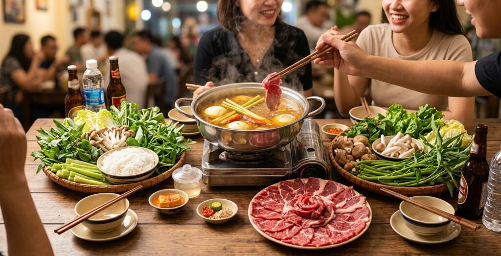 Cách làm lẩu bò nhúng dấm chua thanh, ăn là ghiền Lẩu bò nhúng dấm
