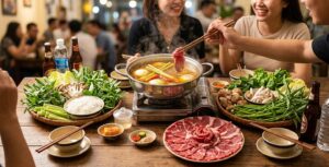 Lẩu bò nhúng dấm